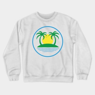 Palm Trees Beach Sunset Crewneck Sweatshirt